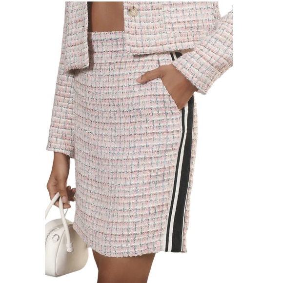 Anthropologie Dresses & Skirts - NEW Anthropologie Pink Maeve Tweed Midi Skirt‎ Size 6 Preppy Regencycore Sporty